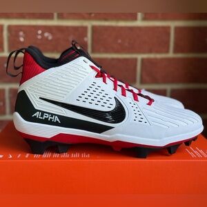 Nike Alpha Menace Strong Men’s Red White New Sneakers Football Cleats